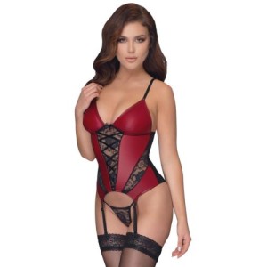 Corset With Straps Red & Black