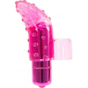 Frisky Finger Vibrator With Bullet Pink