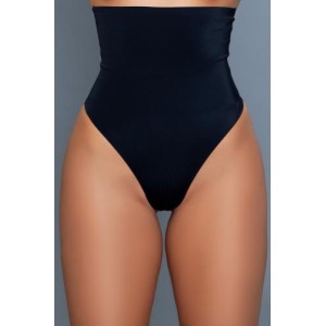 Daily Comfort High Waist Shaping Thong Black