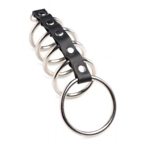Cock Gear Gates Of Hell Leather And Metal Chastity Cage