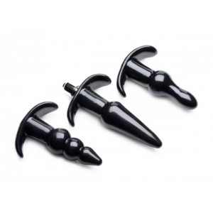 Thrill Trio Anal Plug Set Of 3 Black