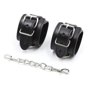 Black Leather Multi-studded Shackles