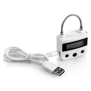 Electronic Lock For Bondage And Chastity Belts White Electronic Time Locker