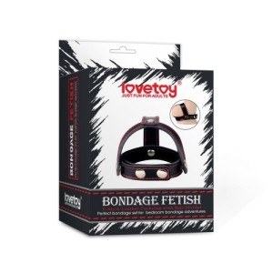 Leather Bondage Penis Bondage Fetish Tstyle Leather Cockring With Ball Divider
