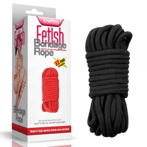 Black Fetish Bondage Rope, 10 Meters