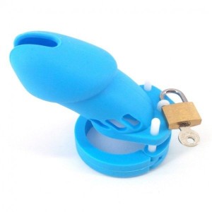 Male Silicone Chastity Device Cb-6000 Silicone Blue