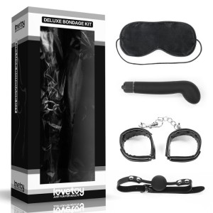 Set For Sexual Bdsm Games Deluxe Bondage Kit (mask, G-vibrator, Handcuffs, Gag)