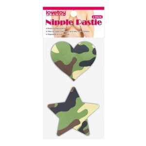 Camo Stars And Heart Nipple Pasties Camo Stars And Heart Nipple Pasties, 2 Pairs