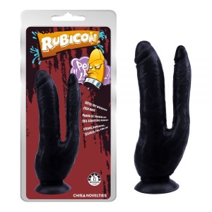 Black Double Dildo Dark Magic Dual Penis