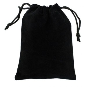 Velvet Pouch For Sex Toys Black
