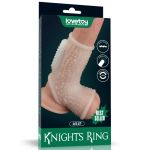 Vibrating Drip Knights Ring With Scrotum Sleeve