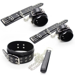 Brutal Black Bdsm Set Black Bondage Kit 3 Pieces