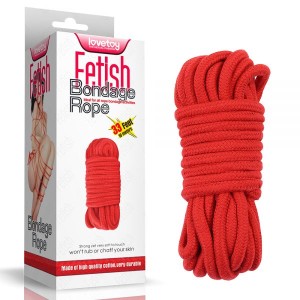 Red Fetish Bondage Rope, 10 Meters