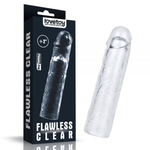 Flawless Clear Penis Sleeve Plus 5cm
