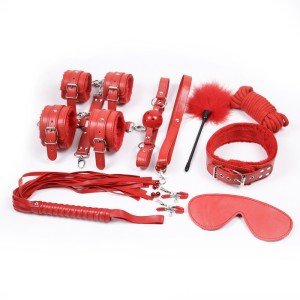 10-piece Set For Bdsm Games Red Shades Of Love