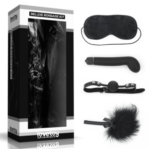 Set For Sexual Bdsm Games Deluxe Bondage Kit (mask, G-vibrator, Gag, Tickler)