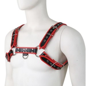 Mens Leather Body Harness On The Shoulders And Chest
