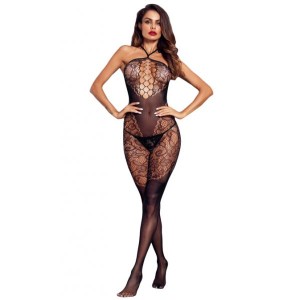 Black Seamless Halter Bodystocking