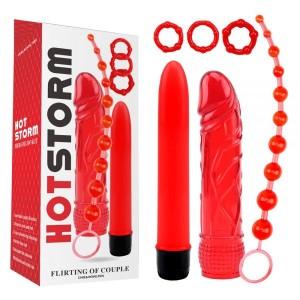 Flirting Of Couple Sexy Red Set