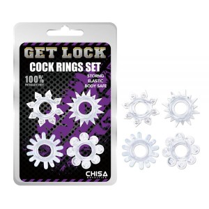 A Set Of Transparent Erection Rings Of Various Shapes Cock Rings Set