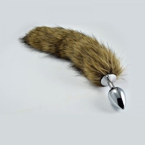 Silver Plug With Tail Metal Anal Tail Small