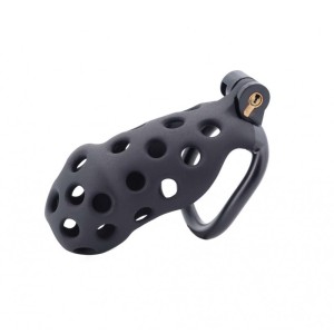 Male Chastity Device 3d Printing Resin Chastity Device Black Large