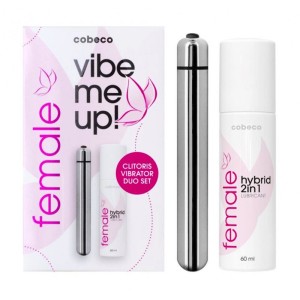 Lubricant With Vibration Stimulator Female Vibe Me Up Vibrator Duo Set