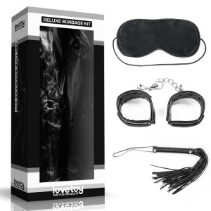 Set For Sexual Bdsm Games Deluxe Bondage Kit (mask, Handcuffs, Whip)