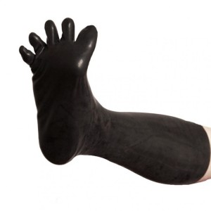 Latex High Socks With Fingers Latex Five Fingers Socks Large