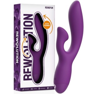 Double Vibrator Purple Rewolution Rewofun Flexible Rabbit Vibrator