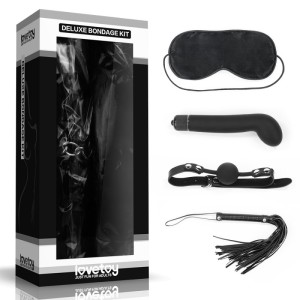 Set For Sexual Bdsm Games Deluxe Bondage Kit (mask, G-vibrator, Gag, Whip)