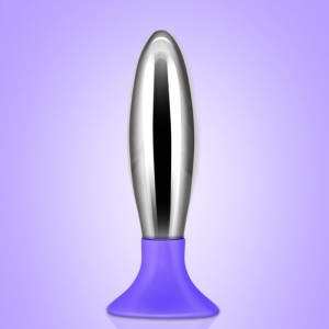 Metal Anal Plug Premimum Combined Butt Plug Bobby Purple