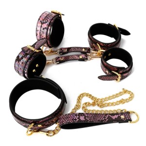 Bdsm Accessories Set Snaker Bondage Kit 3 Pieces Gold