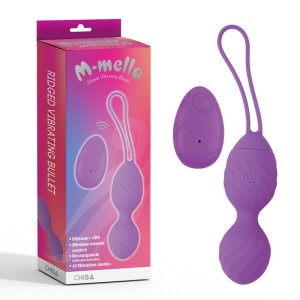 Purple Ridged Vibrating Bullet Vaginal Balls