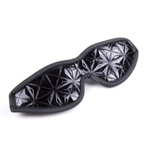 Mask With Closed Eyes Black With Elastic Band Fantasy Crocodile Pattern Blindfold
