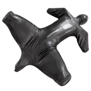 Black Rubber Jumpsuit Of A Prisoner Slave