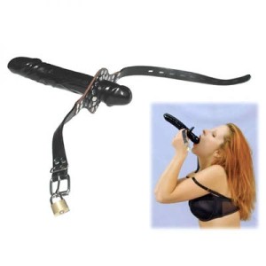 Double Ended Black Dildo Gag Double-ended Dildo Gag