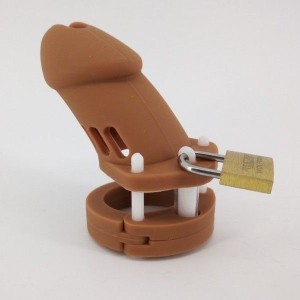 Male Silicone Chastity Device Cb-6000 Silicone Brown