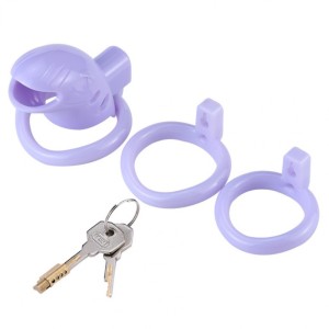 Chastity Belt For Men In The Shape Of A Fish Resin Chastity Device Lavender