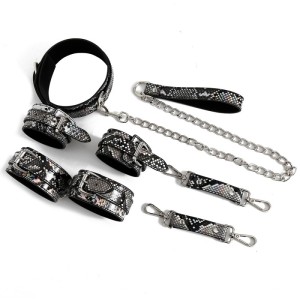 Bdsm Snaker Bondage Kit 3 Pieces Silver