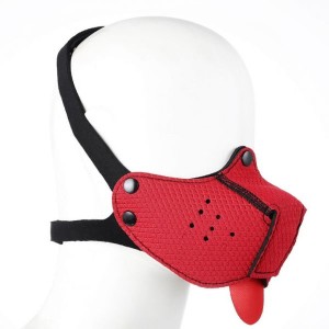 Neoprene Dog Face Mask Red
