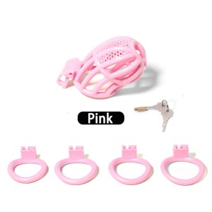 Chastity Cage For Men Pink 3d Printing Grid Honeycomb