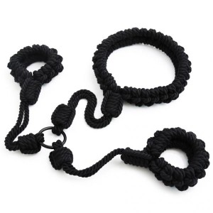 Bondage Set For Neck And Hands Rope Restraint Series