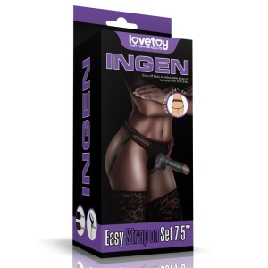 Black Womens Strapon Easy Strapon Set 7.5
