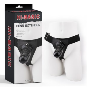 Black Strapon On The Belt Penis Extender