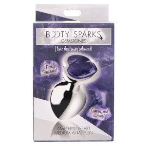 Booty Sparks Gemstones Amethyst Heart Medium