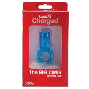 Screaming O Charged Big Omg Vibrating Ring-blue