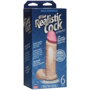 The Realistic Cock Ultraskyn 6 Inch White