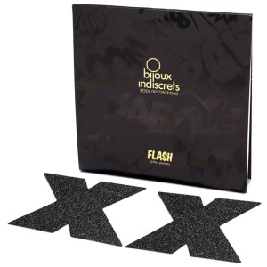 Bijoux Flash Cross Glitter Pasties-black