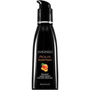 Aqua Sweet Peach Flavored Water Based Lubricant  2 Oz. / 60 Ml